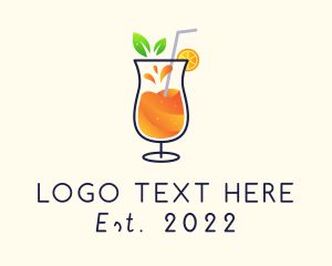 Summer - Tropical Orange Juice logo design