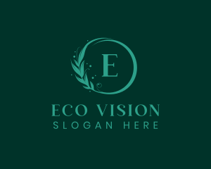 Eco Wellness Lifestyle Wreath logo design