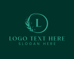 Eco Wellness Lifestyle Wreath Logo