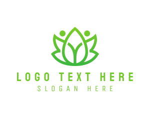 Eco - Botanical Leaf Gardening logo design