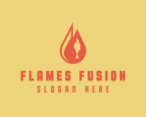 Flame Fish Grill logo design