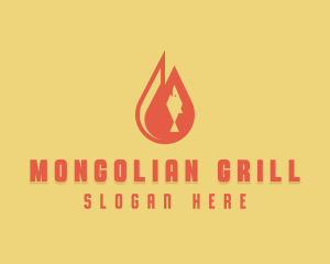 Flame Fish Grill logo design