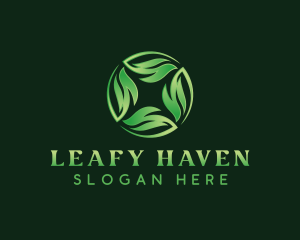 Eco Nature Leaves logo design