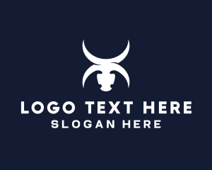 Cattle - Bull Horns Letter X logo design