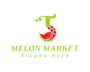 Melon - Vine Wine Letter J logo design