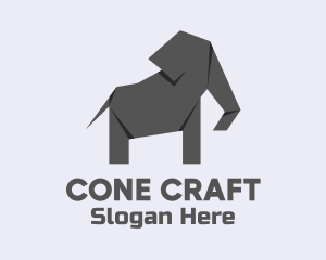 Gray Elephant Origami logo design