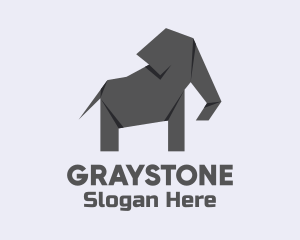 Gray - Gray Elephant Origami logo design