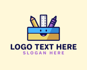 Ruler - Pencil Ruler Crayon logo design