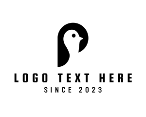 Children - Minimalist Penguin Bird logo design