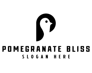 Minimalist Penguin Bird logo design