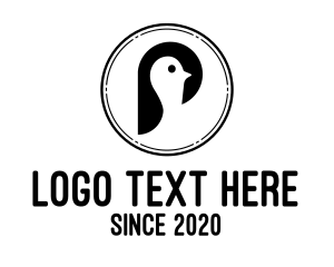 Antartica - Minimalist Black Penguin logo design