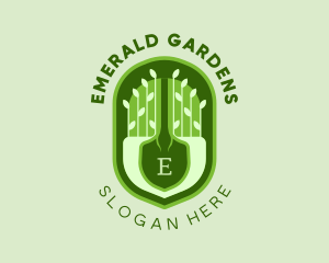 Gardening Landscape Shovel logo design