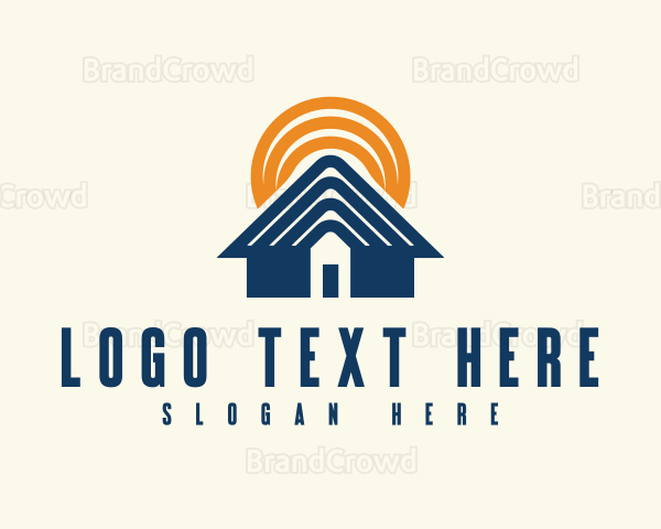 Geometric Real Estate Roofing Logo