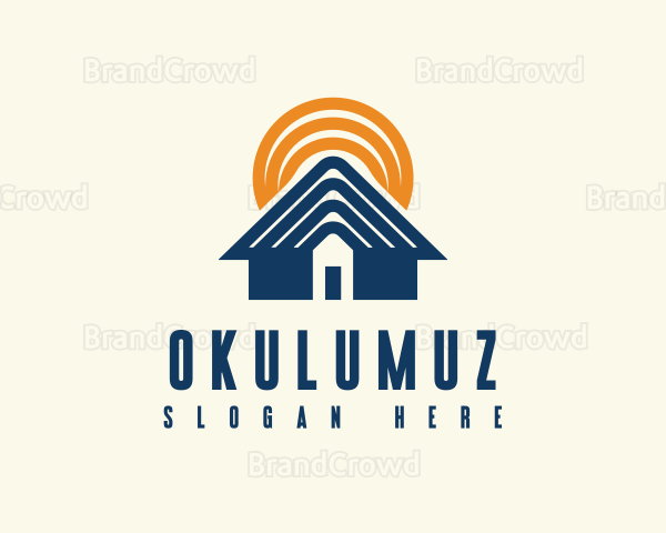 Geometric Real Estate Roofing Logo