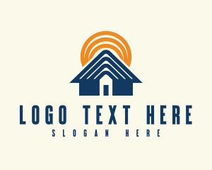 Geometric Real Estate Roofing Logo