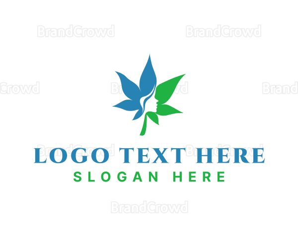 Cannabis Woman Face Logo