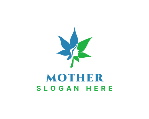 Oil - Cannabis Woman Face logo design