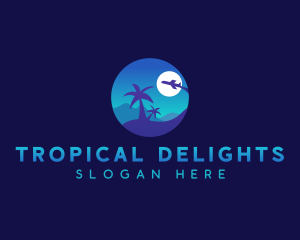 Tropical Vacation Travel logo design