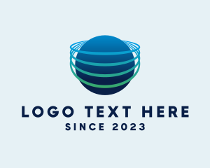 Atom - Digital Globe Technology logo design