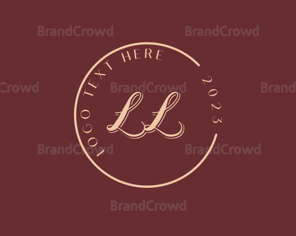 Stylish Script Emblem Logo