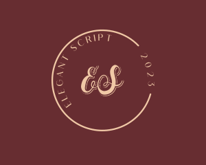 Stylish Script Emblem logo design