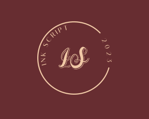 Stylish Script Emblem logo design