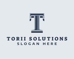 Stylish Letter T Brand logo design