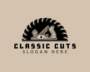 Wood Planer Carpentry logo design