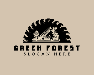 Wood Planer Carpentry logo design