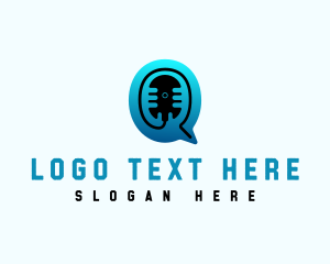 Podcast - Podcast Mic Chat logo design