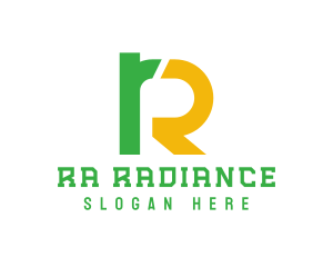 Green Yellow Letter R logo design