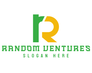 Green Yellow Letter R logo design