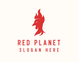 Red Fire Chicken  logo design