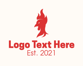 Fire - Red Fire Chicken logo design