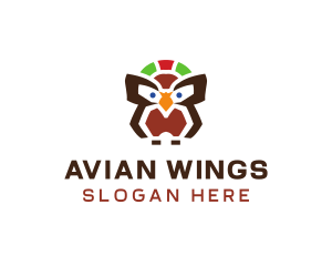 Avian Owl Bird logo design