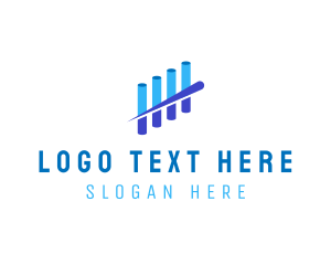 Currency - Accounting Blue Chart logo design
