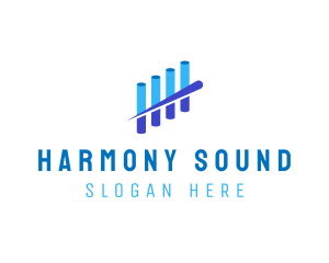 Stock Exchange - Accounting Blue Chart logo design