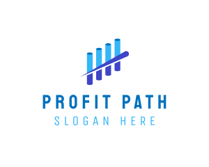 Profit - Accounting Blue Chart logo design