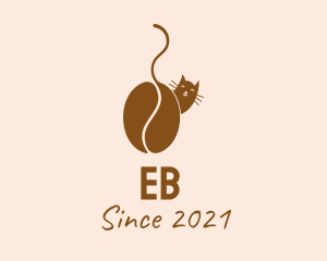 Pussycat - Brown Cat Cafe logo design