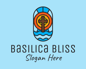 Basilica - Holy Church Mosaic logo design