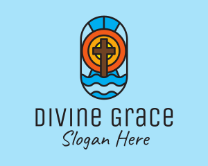 Jesus - Holy Church Mosaic logo design
