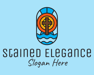 Stained - Holy Church Mosaic logo design