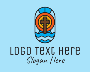 Jesus - Holy Church Mosaic logo design
