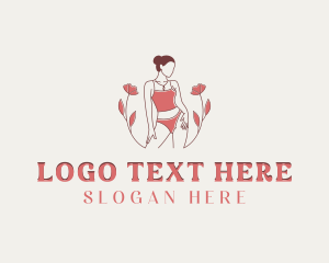 Swimsuit - Fashion Woman Lingerie logo design