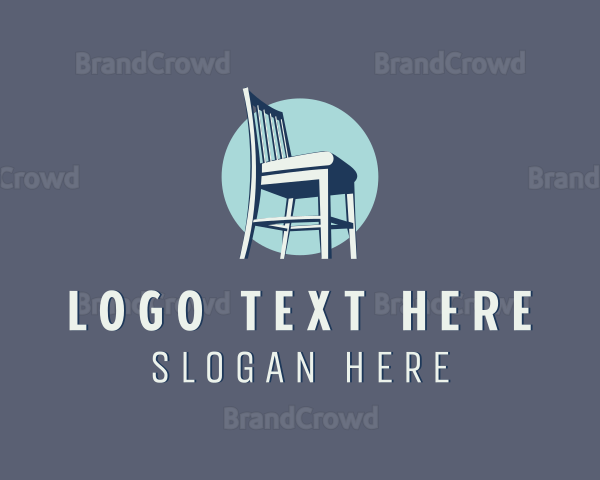 Wood Chair Furniture Logo