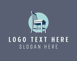 Upholsterer - Wood Chair Furniture logo design