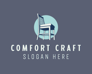 Upholsterer - Wood Chair Furniture logo design