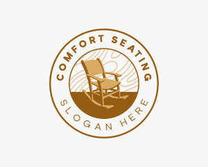 Wood Chair Furniture logo design