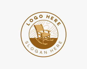 Upholstery - Wood Rocking Chair Furniture logo design