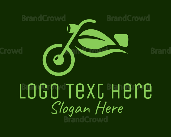 Eco Motorcycle Leaf Logo